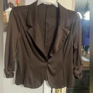 Elegant Dark Brown Women's Blazer